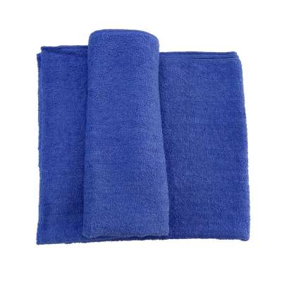 Hotel quality microfiber 100% cotton bath blue towel