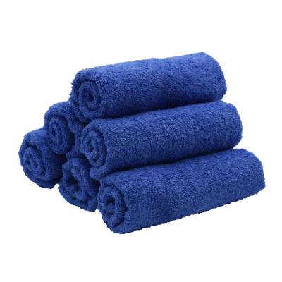 Wholesale hot cheap customized 5 star hotel cotton blue face towel